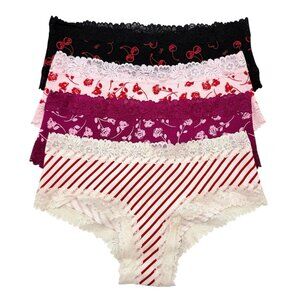 Victoria's Secret PINK Cheeky Lace Panties Womens Medium M LOT OF 4 VS Panty